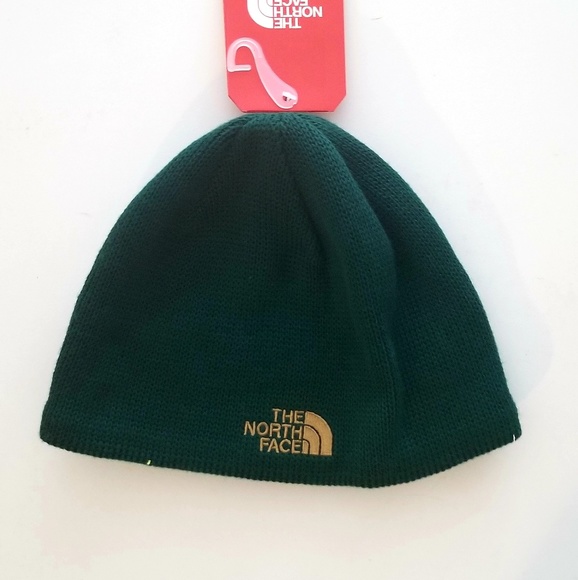 north face beanie green